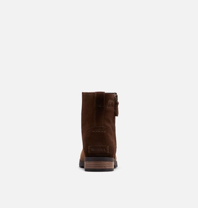 Botines Sorel Mujer - Emelie™ Zip Bajas Marrones Oscuro - 23506-GMLA